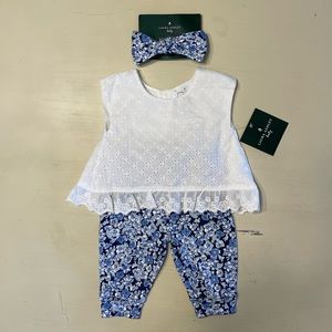 LAURA ASHLEY. Baby outfit. 0-3 months. Spring/summer outfit for baby. NWT.